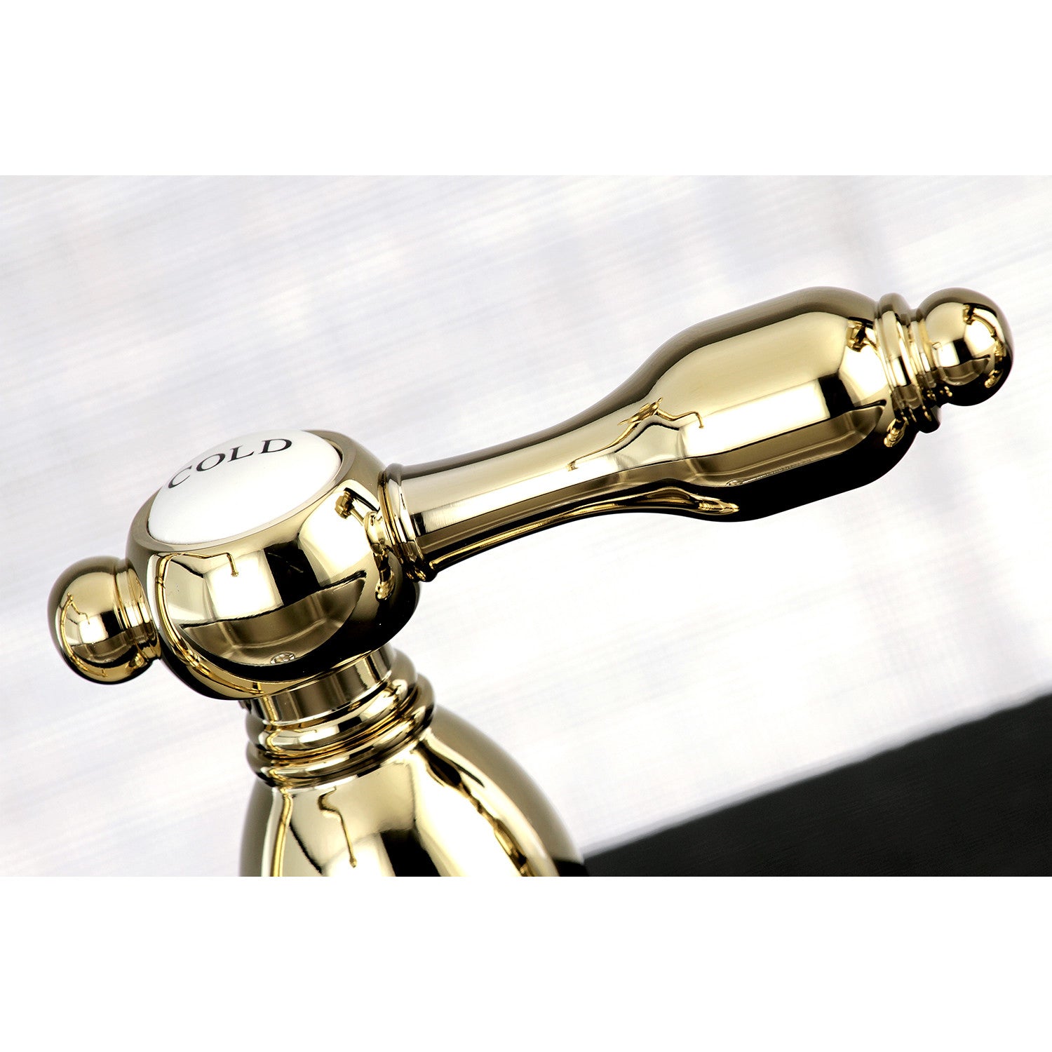 Kingston Heirloom KB1752TALBS - Tudor Two-Handle 4-Hole 8" Centerset Kitchen Faucet with Brass Sprayer, Polished Brass — thumbnail 2